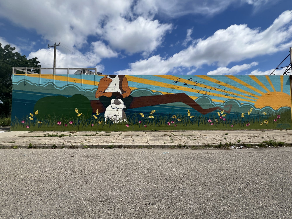 mural in Detroit by artist unknown.