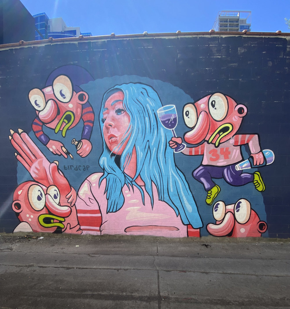 mural in Chicago by artist Birdcap.