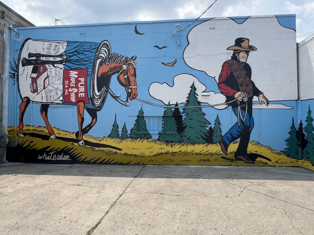 mural in Windsor by artist unknown.