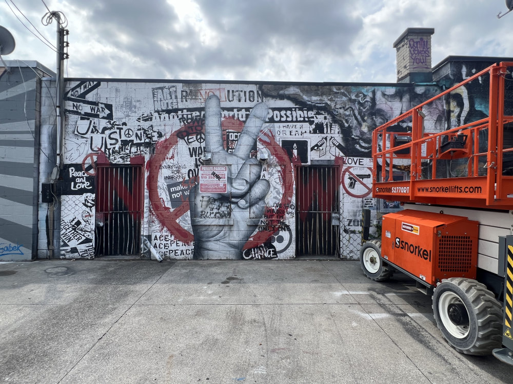 mural in Windsor by artist unknown.