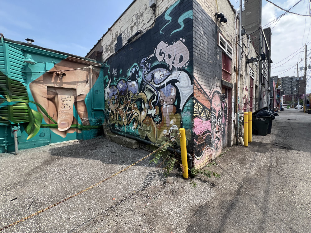 mural in Windsor by artist unknown.