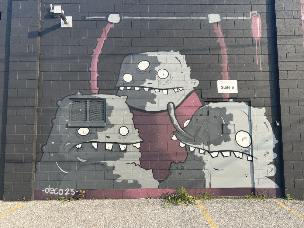 mural in Windsor by artist unknown.