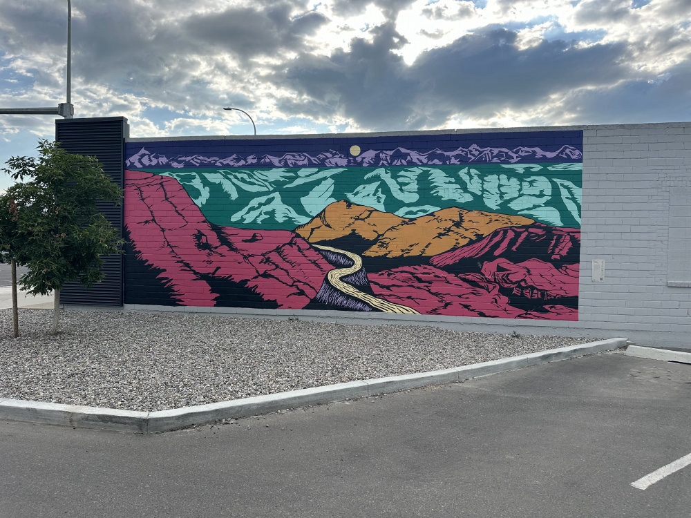 mural in Lethbridge by artist unknown.