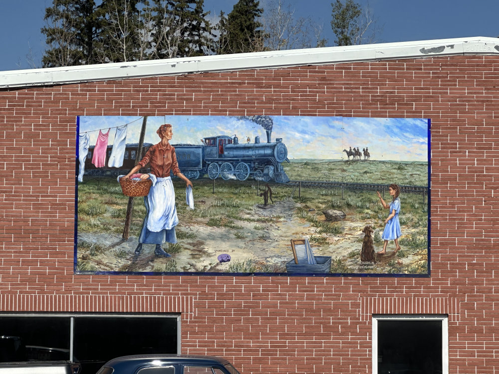 mural in Brooks by artist unknown.