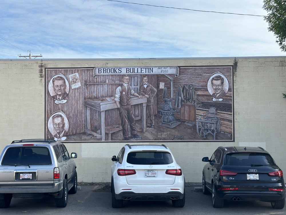 mural in Brooks by artist unknown.