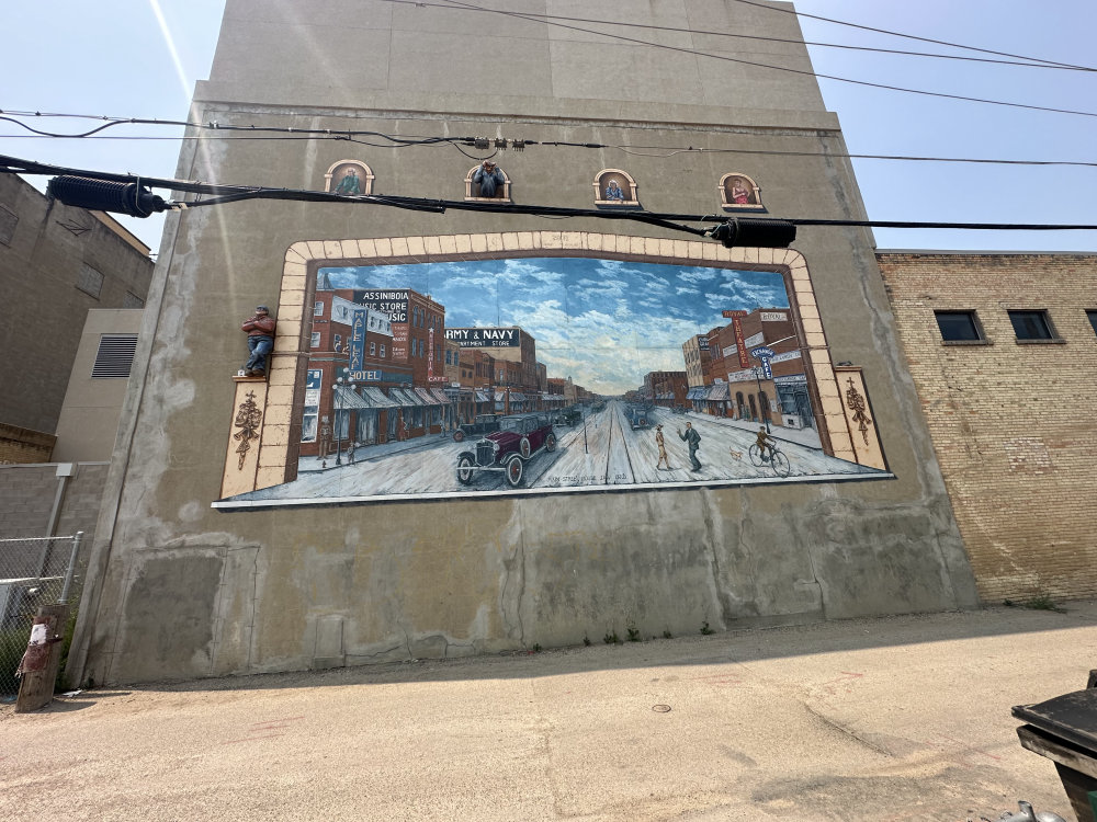 mural in Moose Jaw by artist unknown.