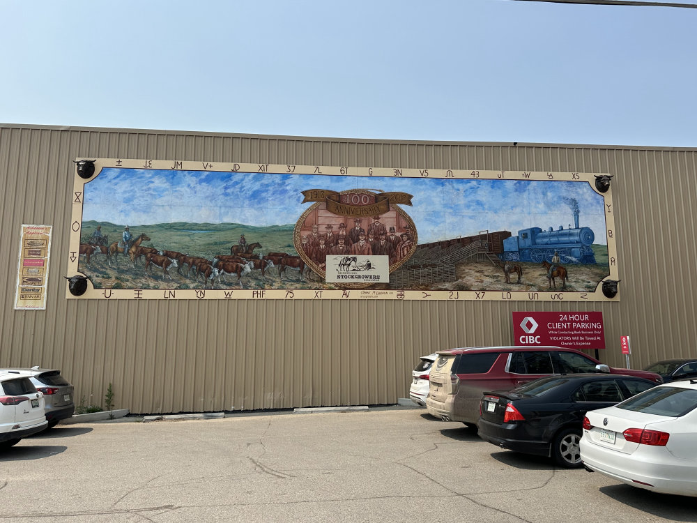 mural in Moose Jaw by artist unknown.