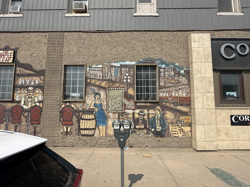 mural in Moose Jaw by artist unknown.