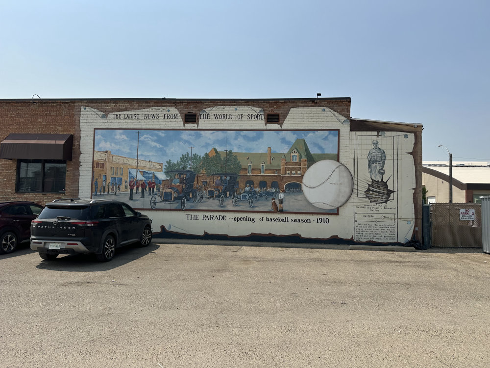 mural in Moose Jaw by artist unknown.