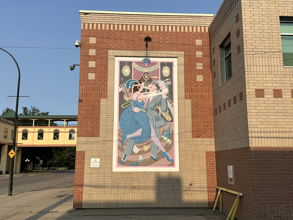 mural in Moose Jaw by artist unknown.