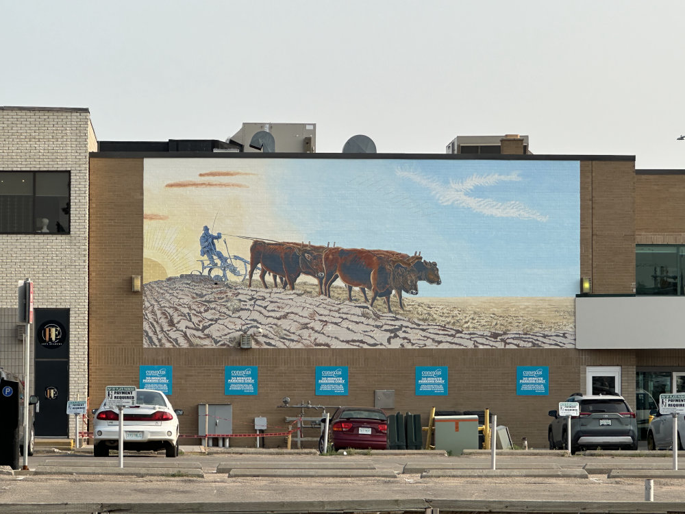 mural in Moose Jaw by artist unknown.