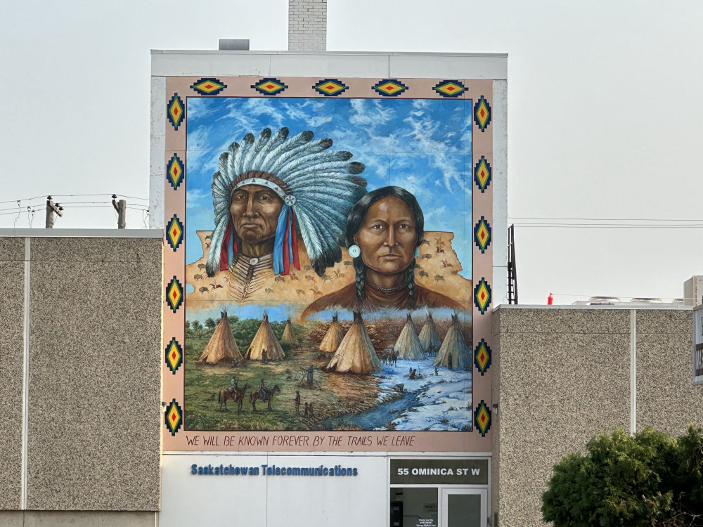 mural in Moose Jaw by artist unknown.