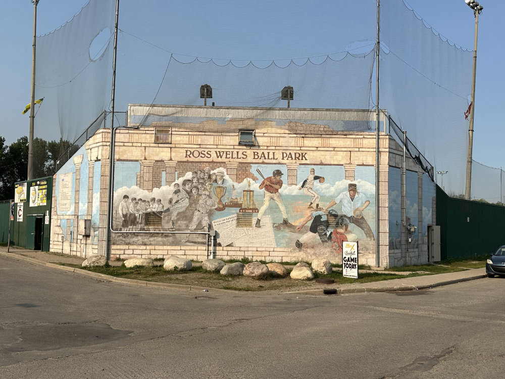 mural in Moose Jaw by artist unknown.