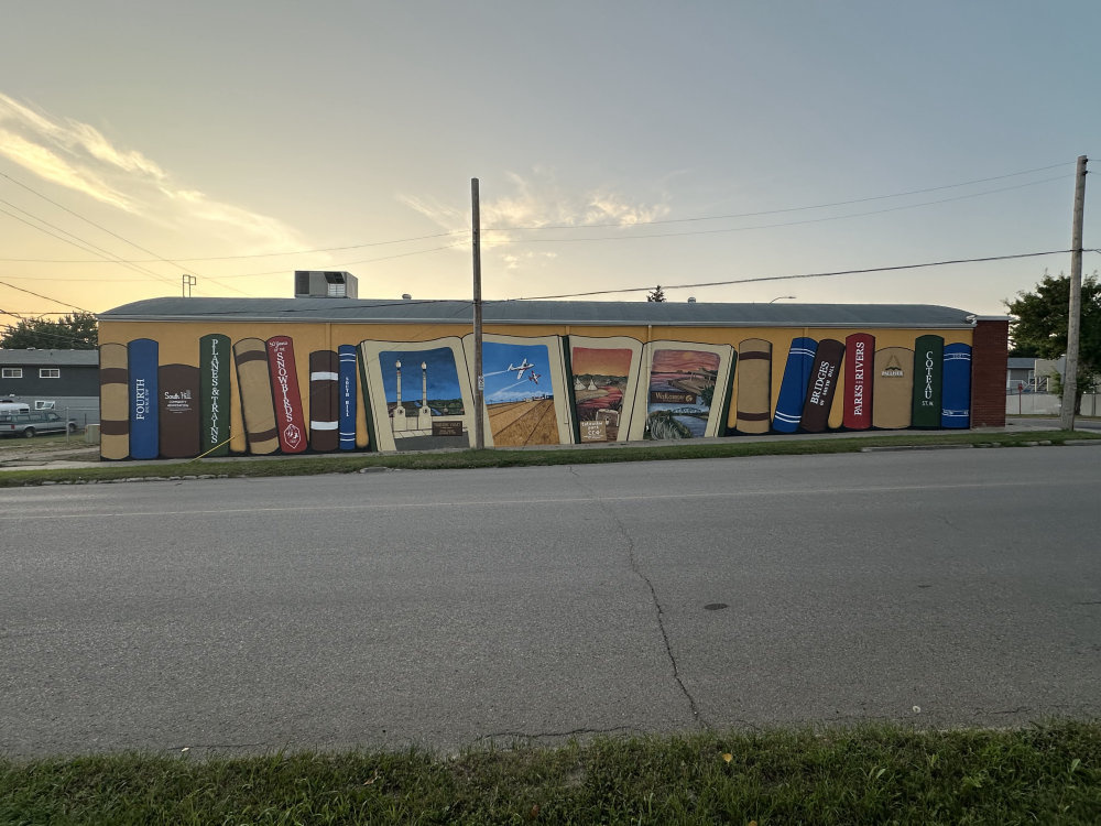 mural in Moose Jaw by artist unknown.