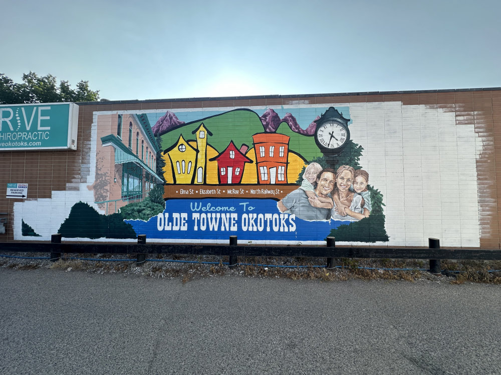 mural in Okotoks by artist unknown.