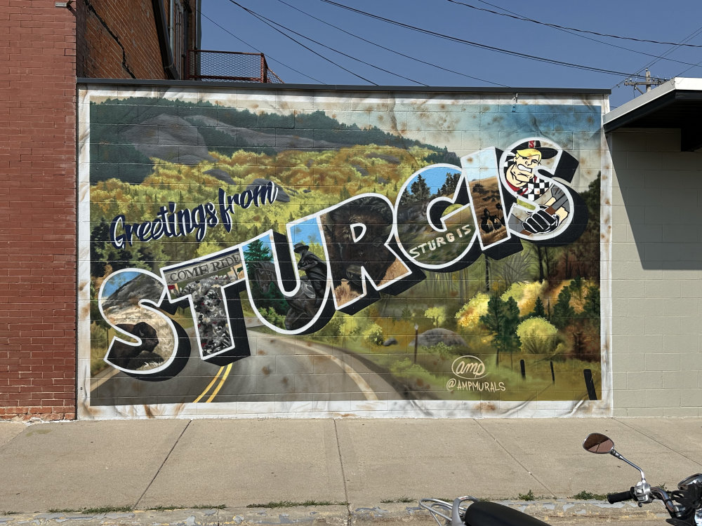 mural in Sturgis by artist unknown.