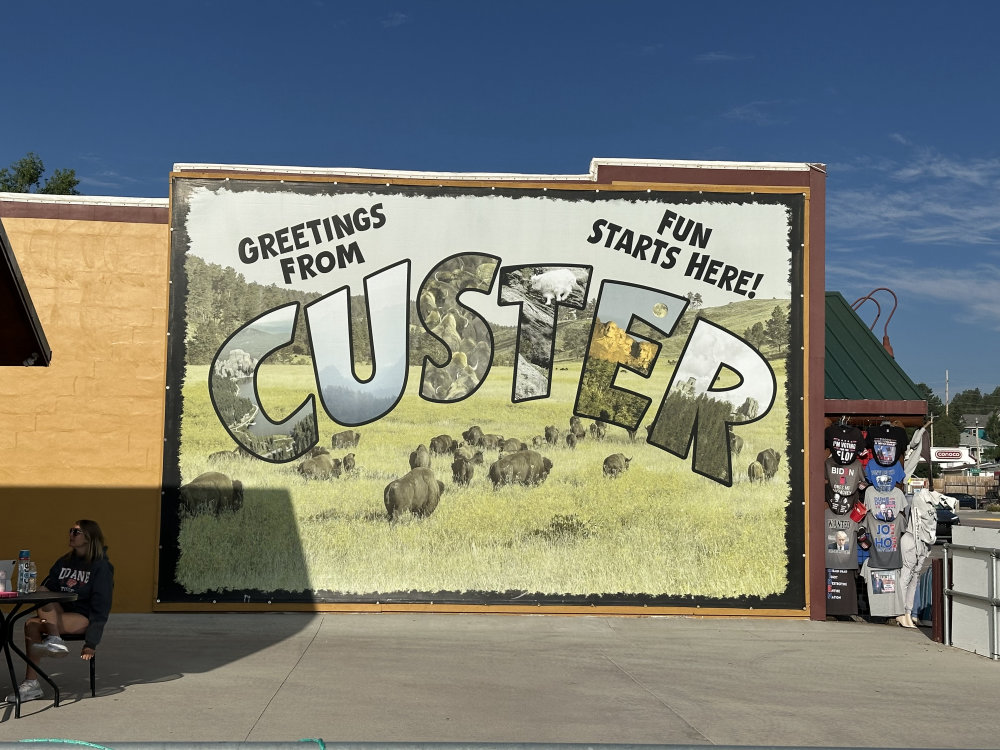 mural in Custer by artist unknown.