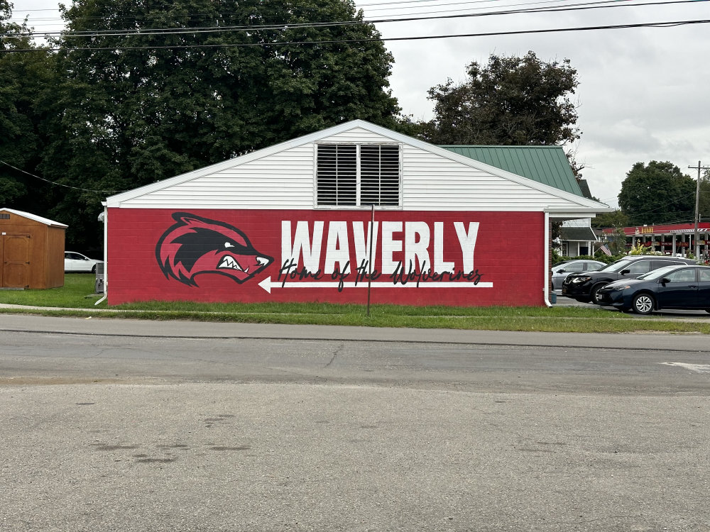 mural in Waverly by artist unknown.