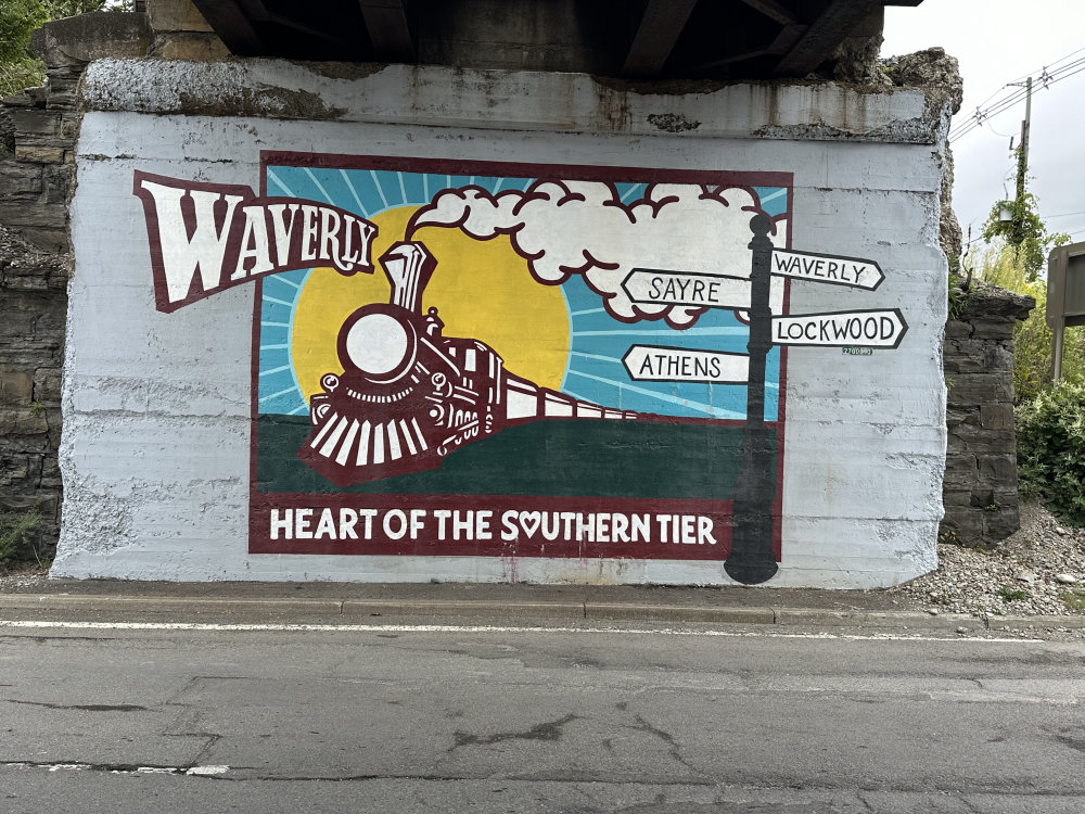 mural in Waverly by artist unknown.