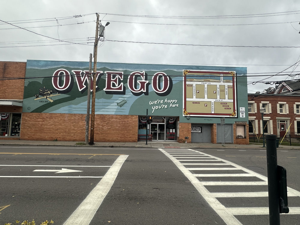 mural in Owego by artist unknown.