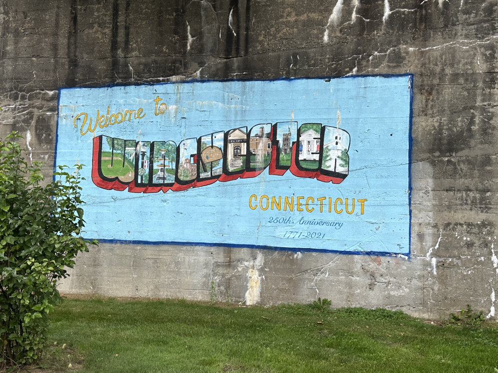 mural in Winsted by artist unknown.