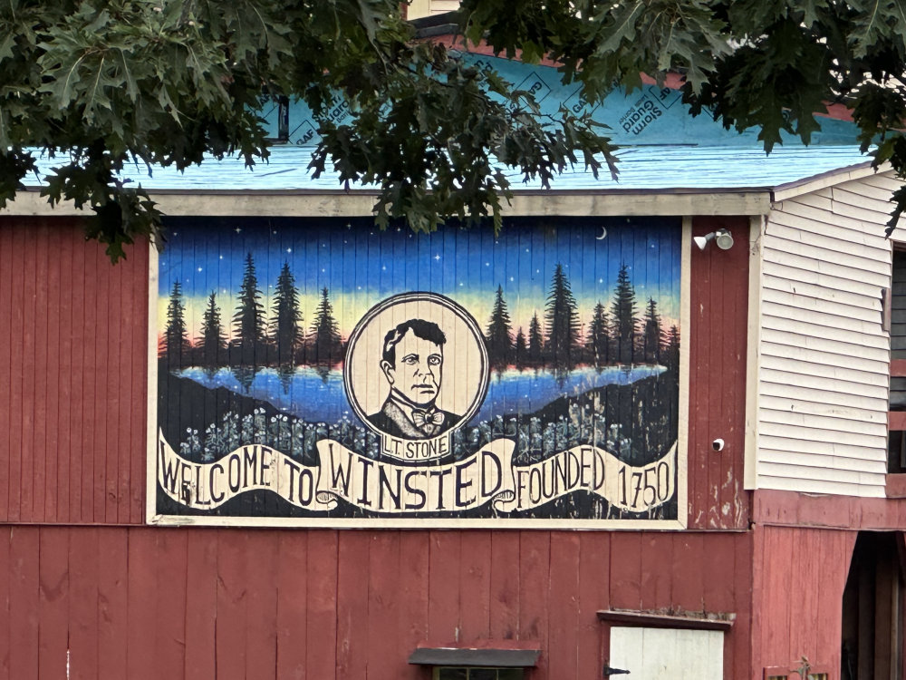 mural in Winsted by artist unknown.