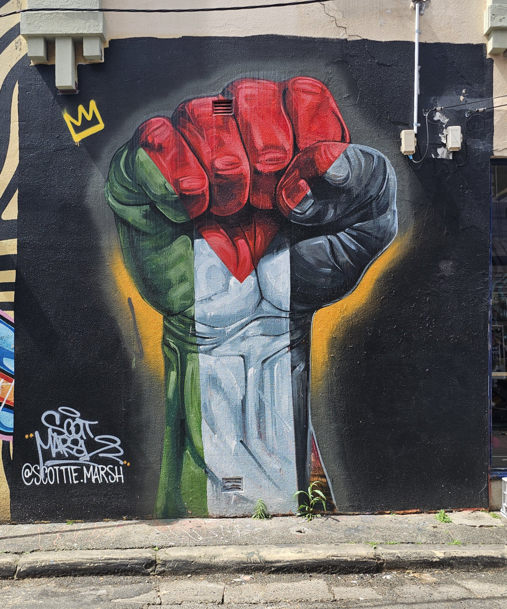 mural in Newtown by artist unknown.