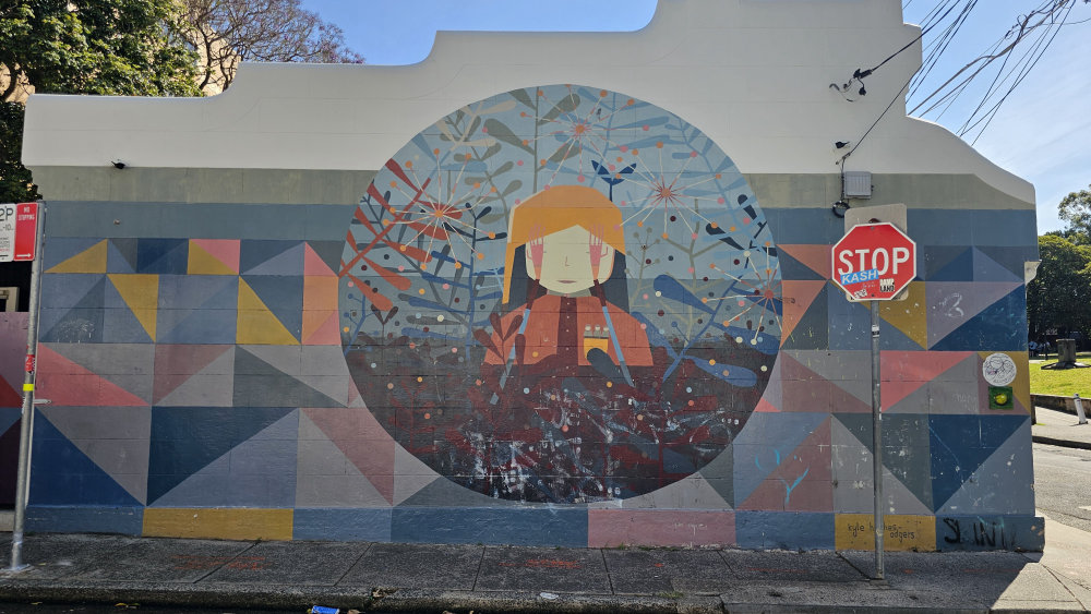 mural in Newtown by artist unknown.