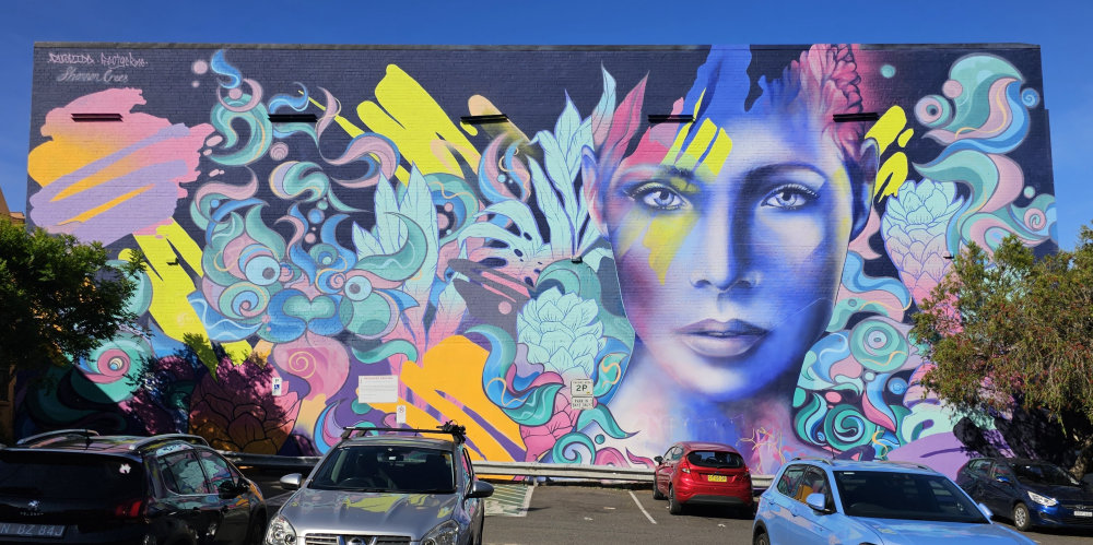 mural in Newtown by artist unknown.