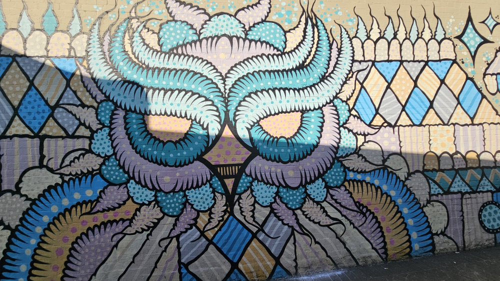 mural in Newtown by artist unknown.