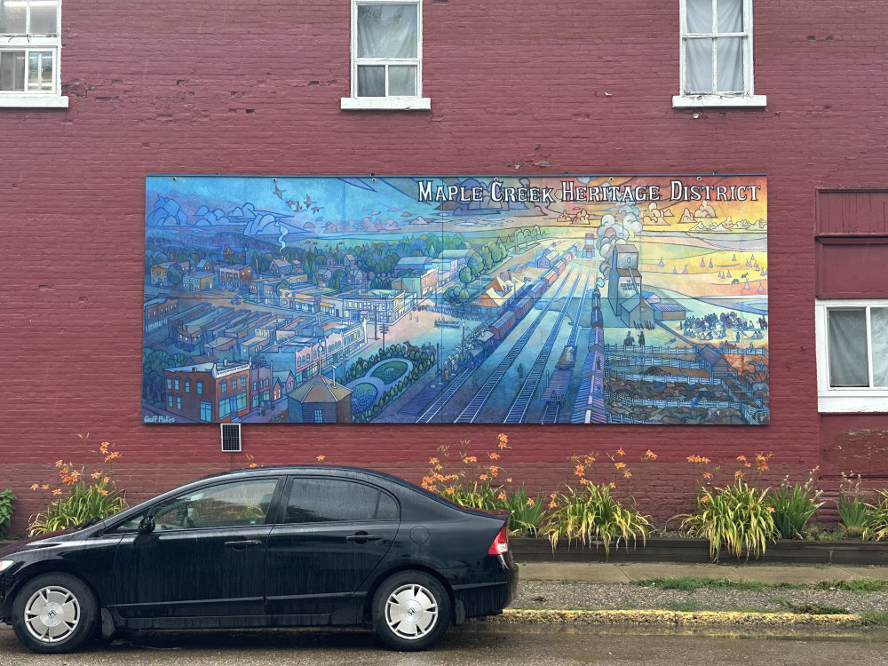 mural in Maple Creek by artist unknown.