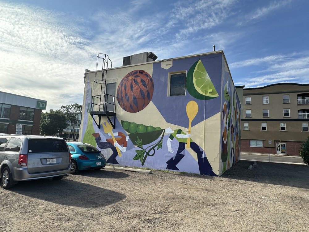 mural in Red Deer by artist unknown.