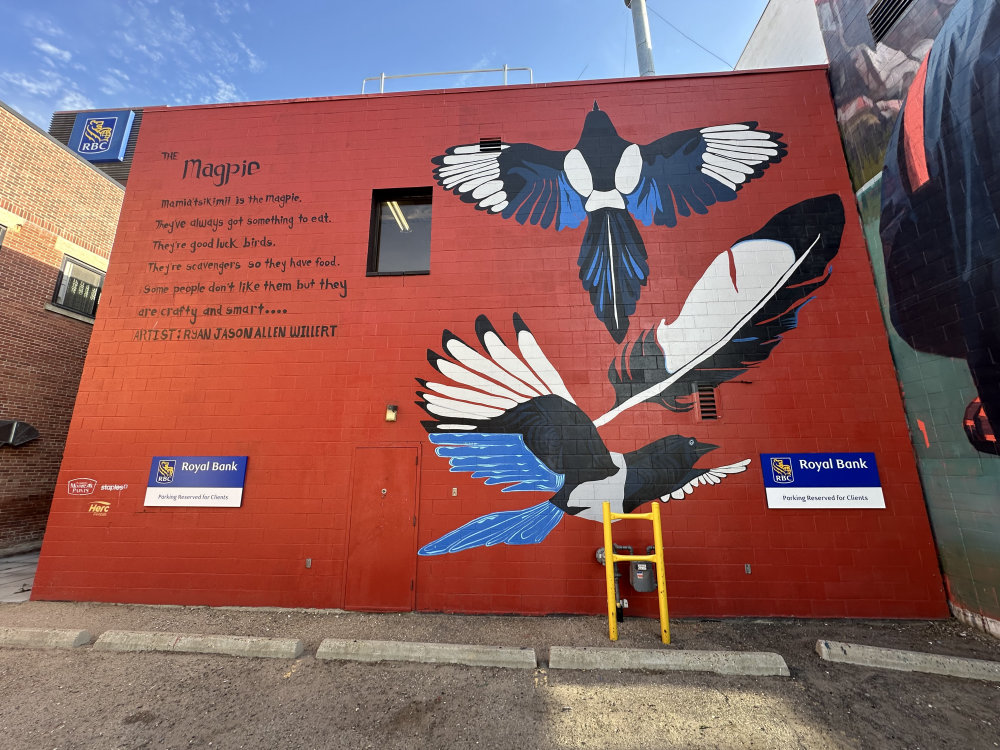 mural in Red Deer by artist unknown.