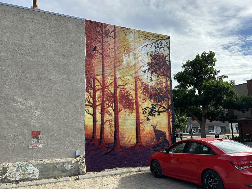 mural in Red Deer by artist unknown.