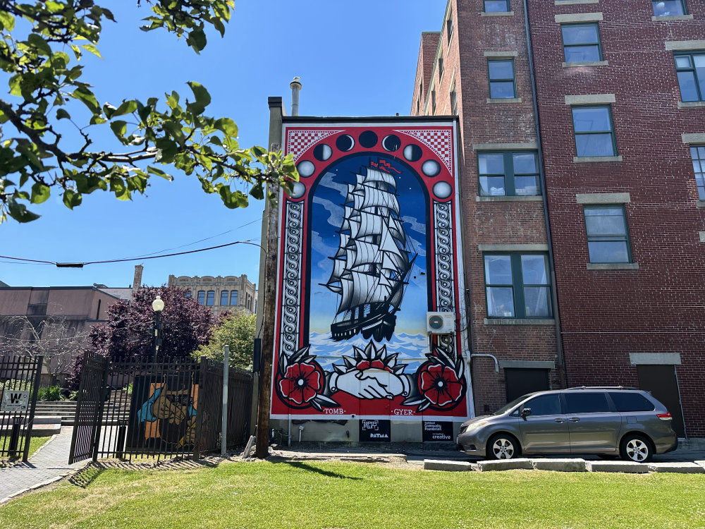 mural in New Bedford by artist unknown.