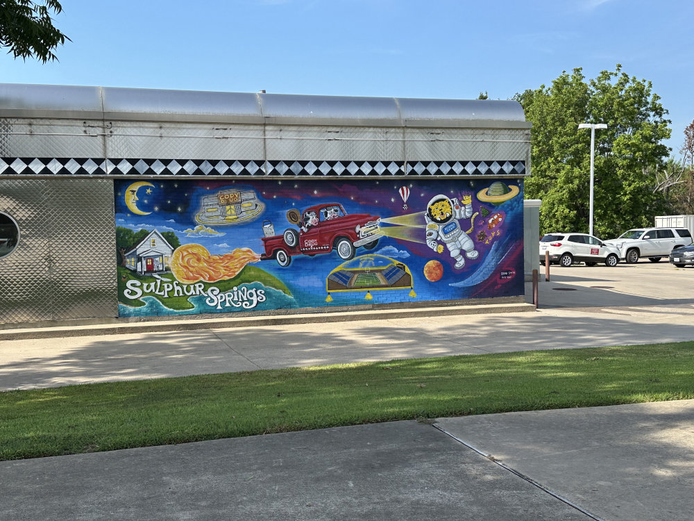 mural in Sulphur Springs by artist unknown.