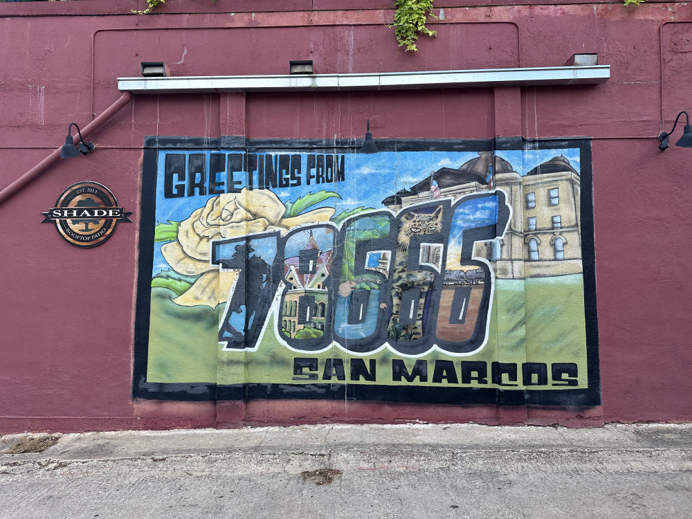 mural in San Marcos by artist unknown.