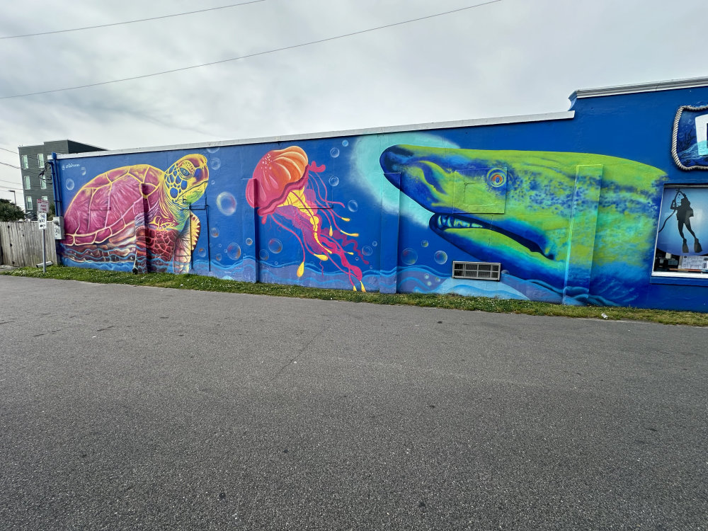 mural in Carolina Beach by artist unknown.