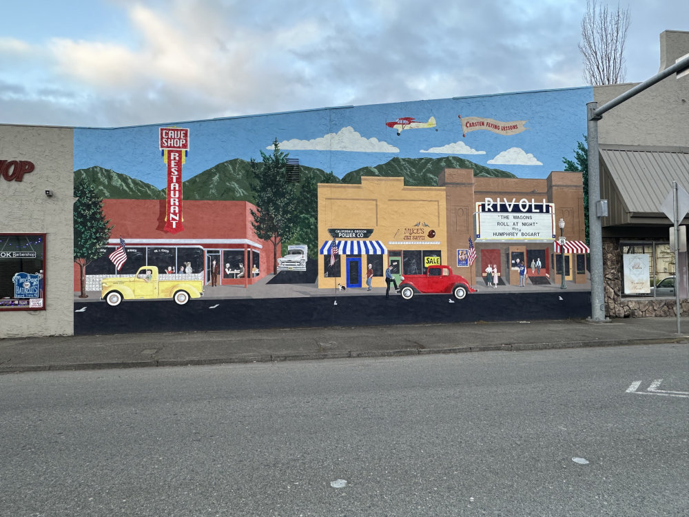 mural in Grants Pass by artist unknown.