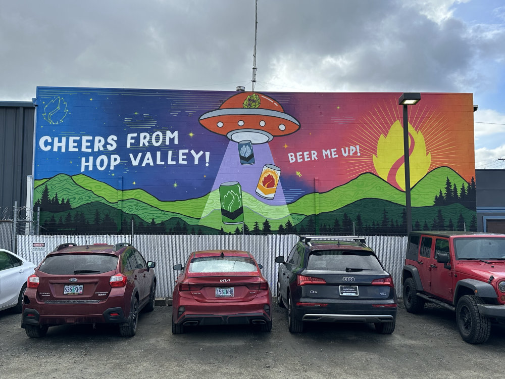 mural in Eugene by artist unknown.