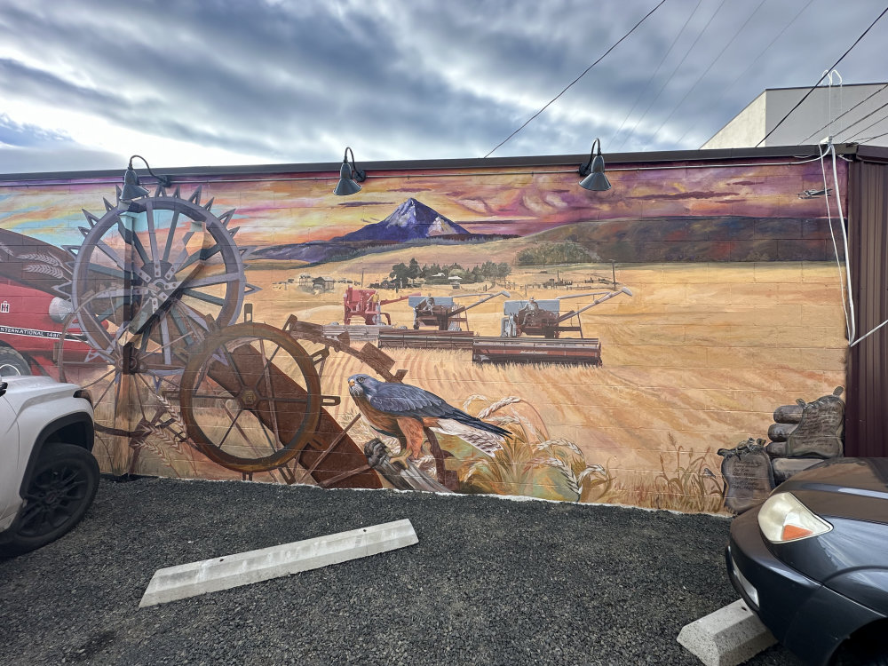 mural in The Dalles by artist unknown.