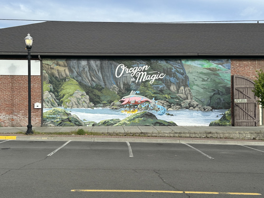 mural in The Dalles by artist unknown.