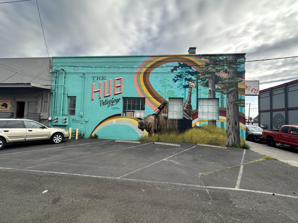 mural in The Dalles by artist unknown.