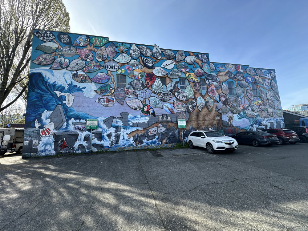 mural in Olympia by artist unknown.