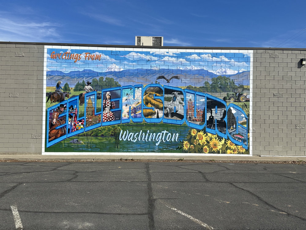 mural in Ellensburg by artist unknown.