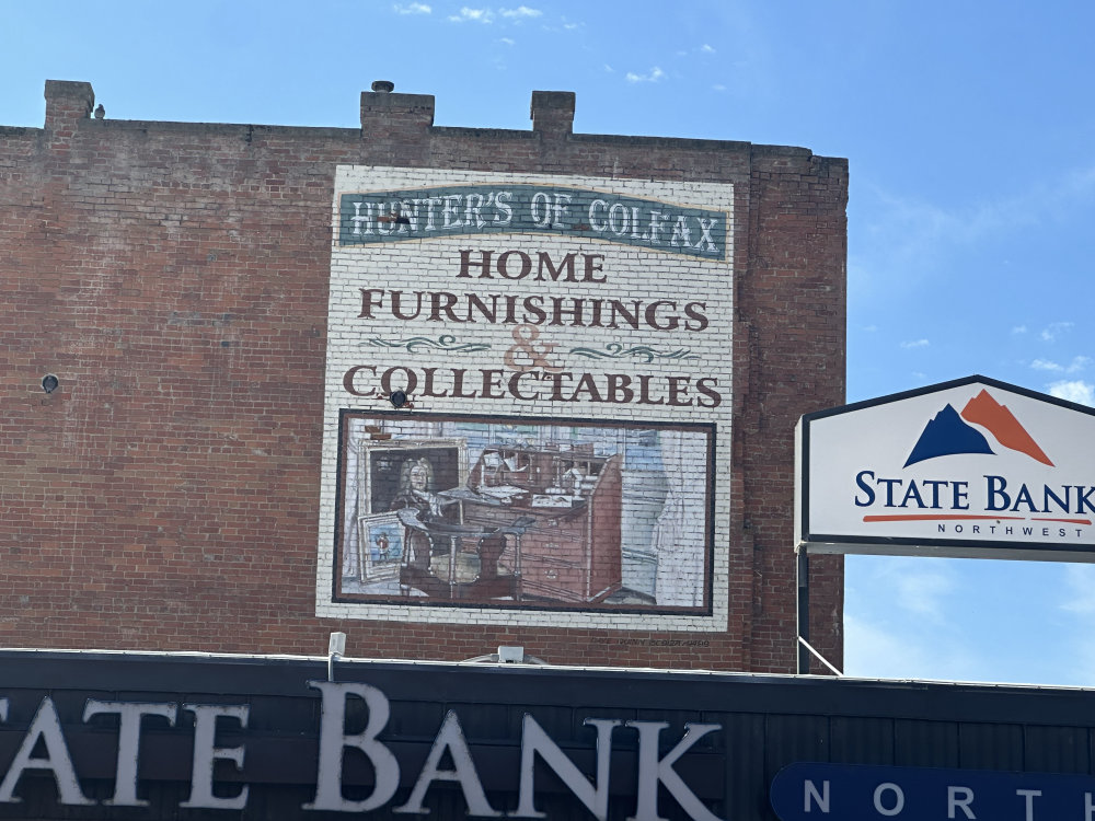 mural in Colfax by artist unknown.