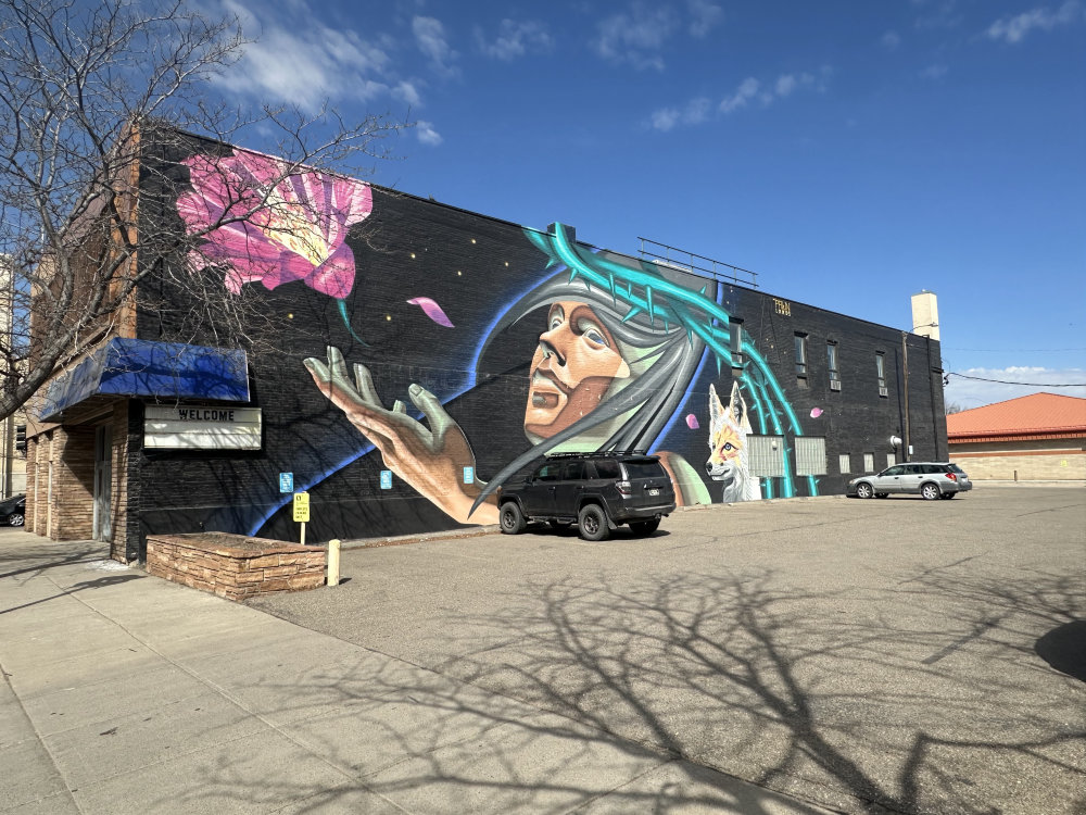 mural in Great Falls by artist unknown.