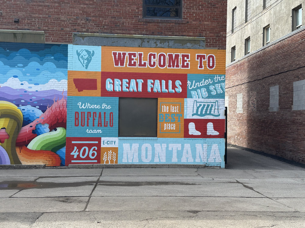 mural in Great Falls by artist unknown.