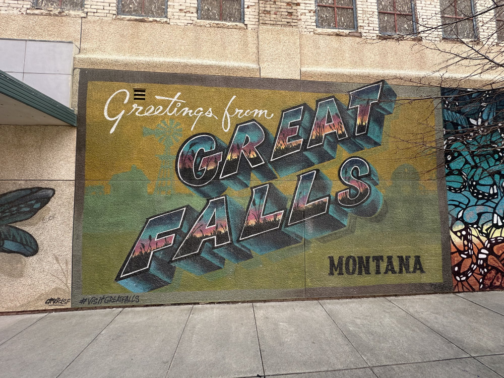 mural in Great Falls by artist unknown.