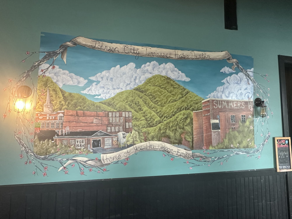 mural in Johnson City by artist unknown.